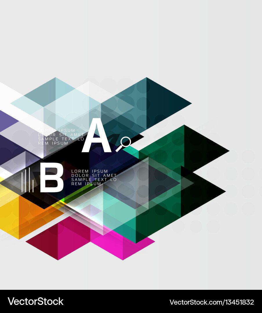 Geometric Triangle Tile Background vector image