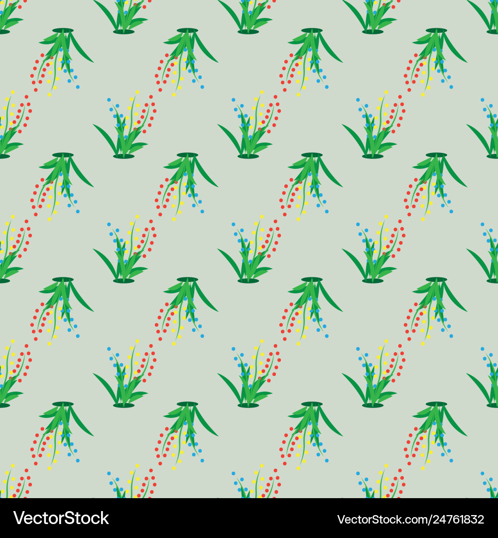 Grass texture abstract colored seamless pattern Vector Image