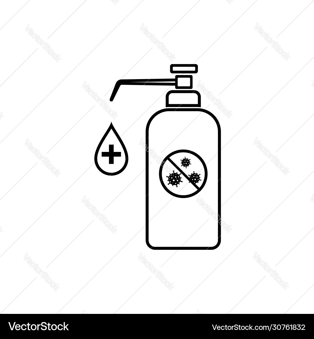 Hand disinfection icon wash and clean dirty hands Hand disinfection icon wash and clean dirty hands vector image