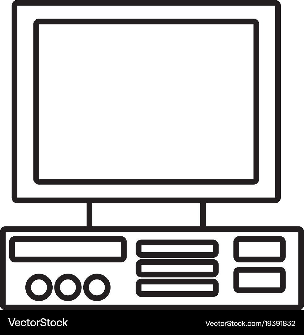 Line computer technology electronic object design Vector Image