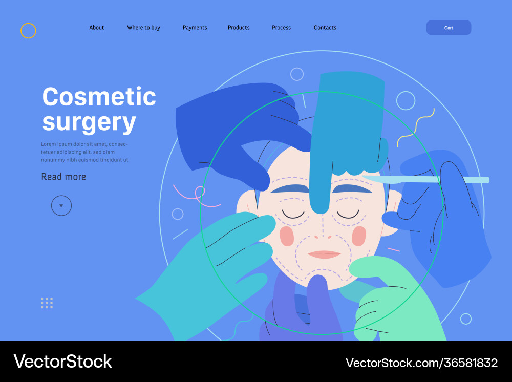 Medical insurance template - cosmetic plastic Medical insurance template - cosmetic plastic vector image