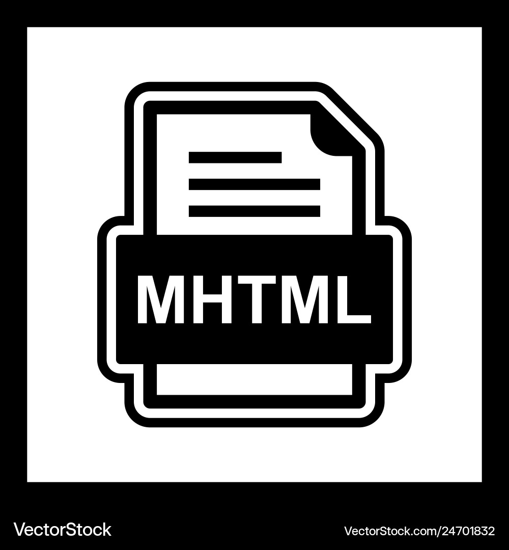 Mhtml file document icon Vector Image
