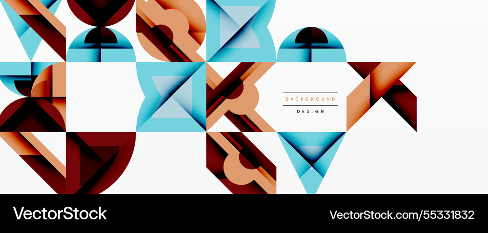 Minimal geometric abstract background circle Vector Image