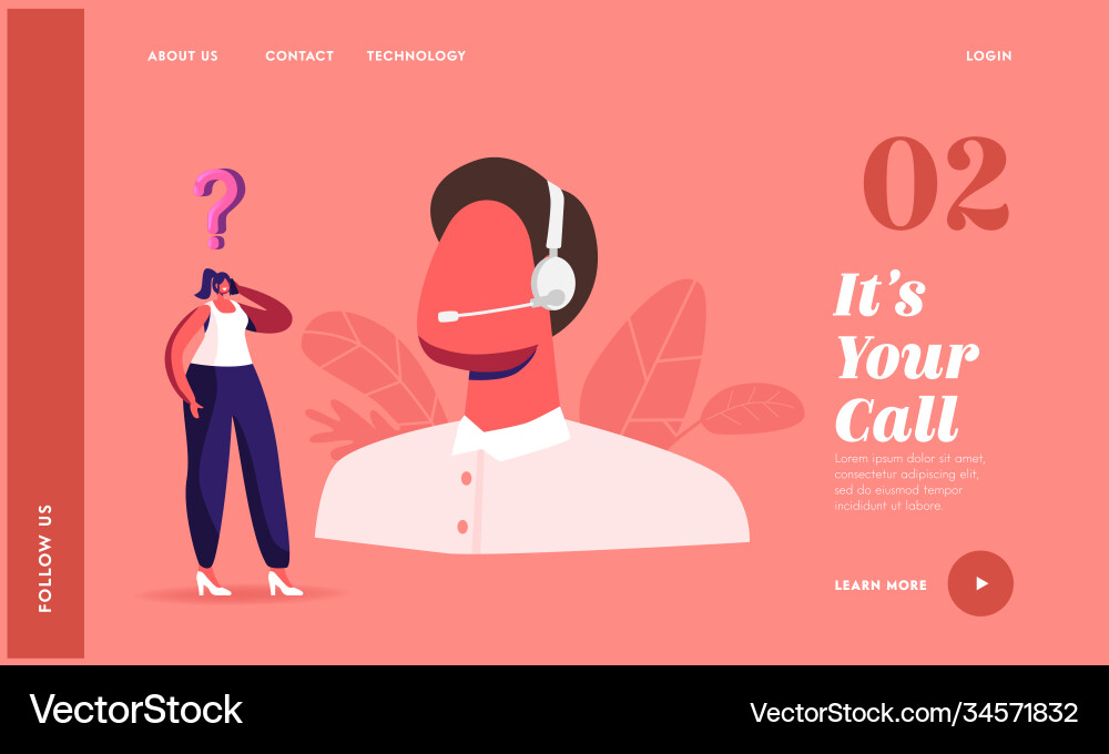 Operator in headset working on hotline help client Operator in headset working on hotline help client vector image