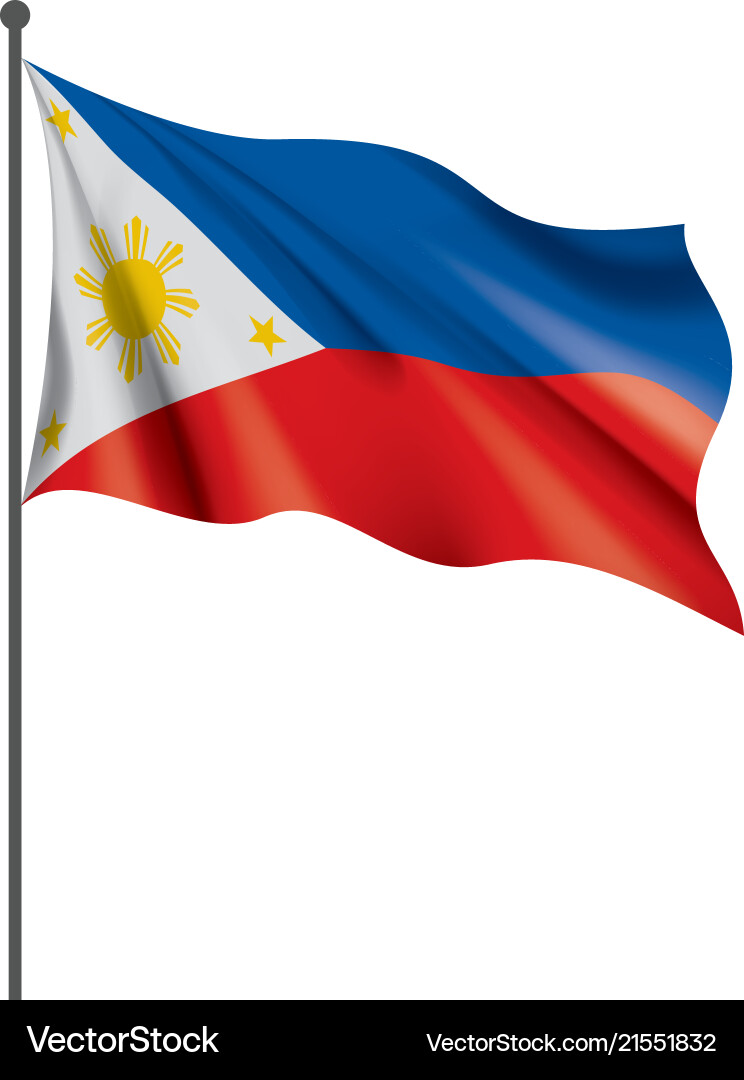 Philippines flag on a white vector image