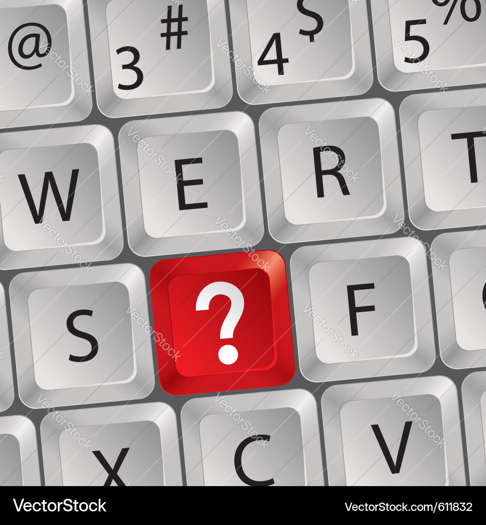 Question Mark Keyboard Vector Image