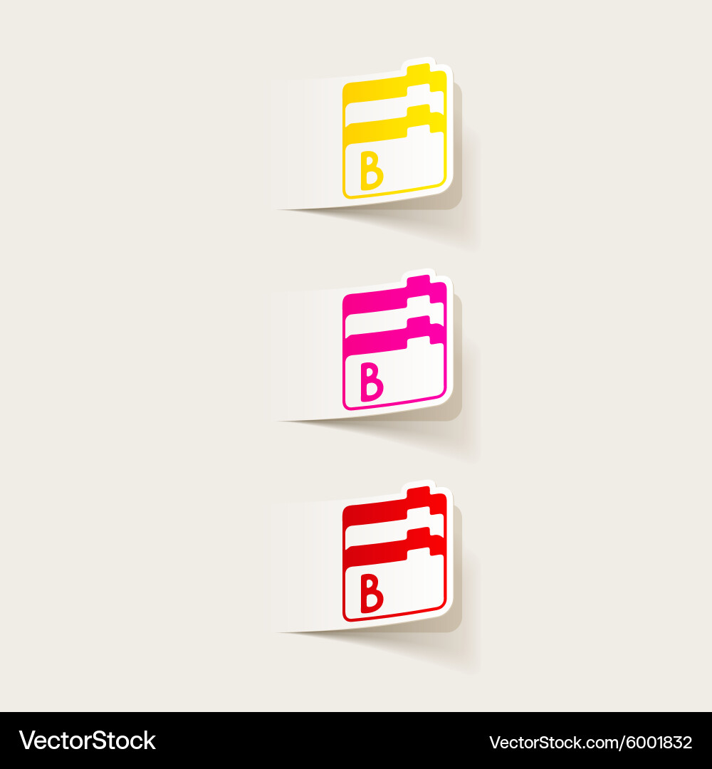 Realistic design element folder Vector Image