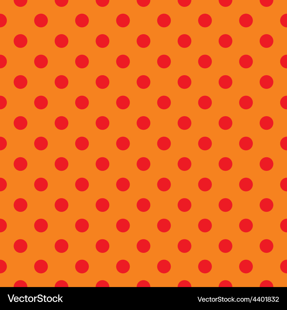 Red Polka Dot Tile Pattern Vector Image