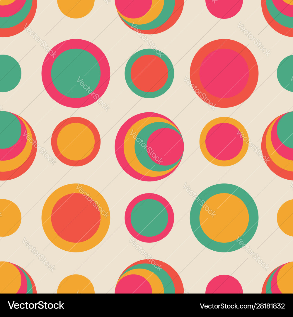 Retro colorful dots seamless pattern print Retro colorful dots seamless pattern print vector image