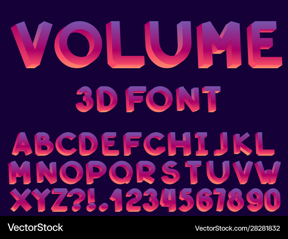 Set abstract font and alphabet Set abstract font and alphabet vector image