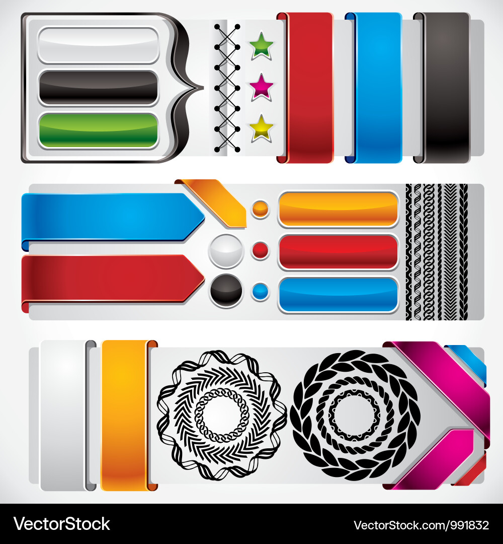 Set of web design elements vector image
