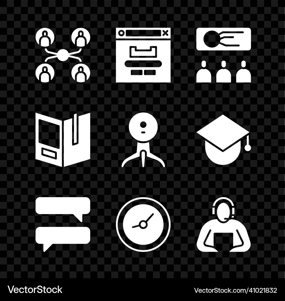 Set online class browser window training Set online class browser window training vector image