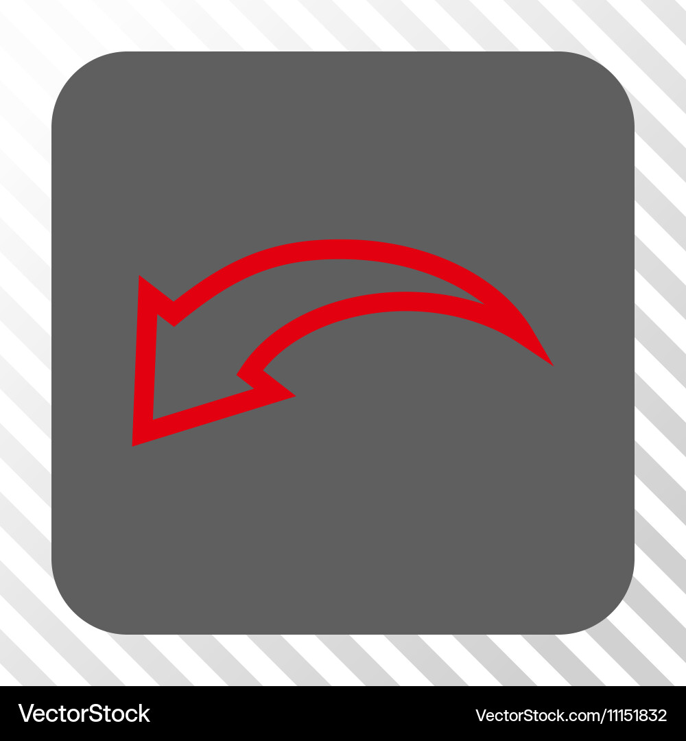 Undo rounded square button vector image