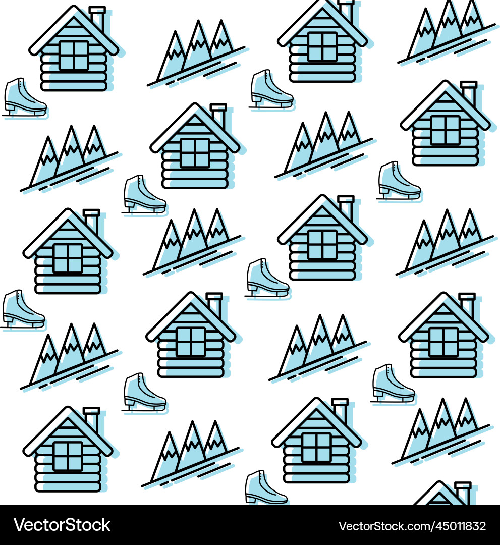 Winter seamless pattern background with Vector Image