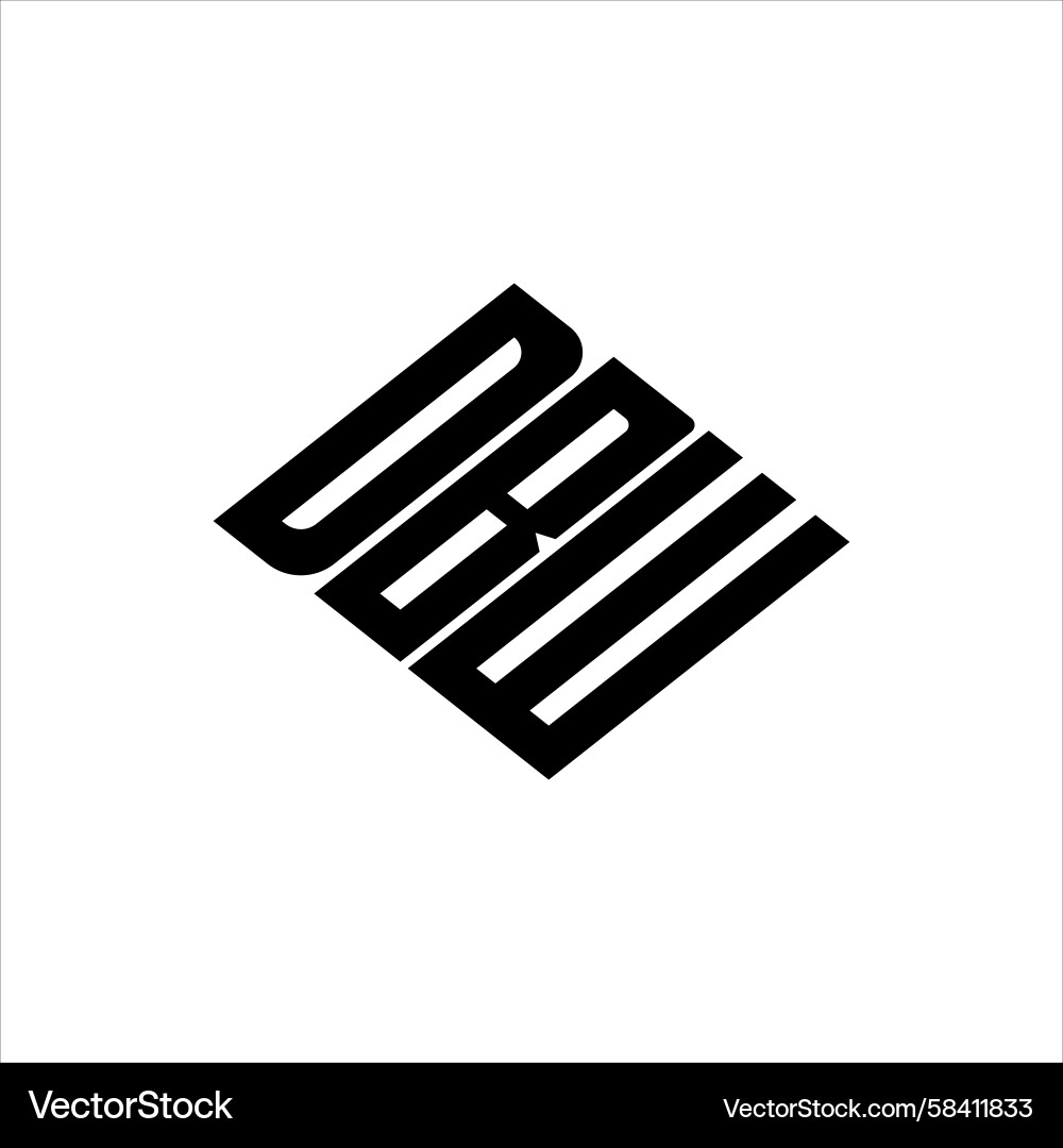 Abstract DBW Logo: Data & Transformation Vector Image