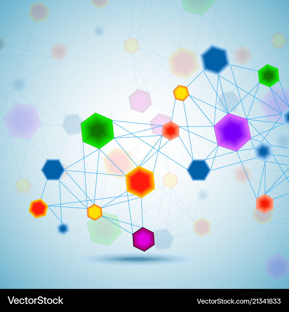 Abstract hexagonal molecular structure Abstract hexagonal molecular structure vector image