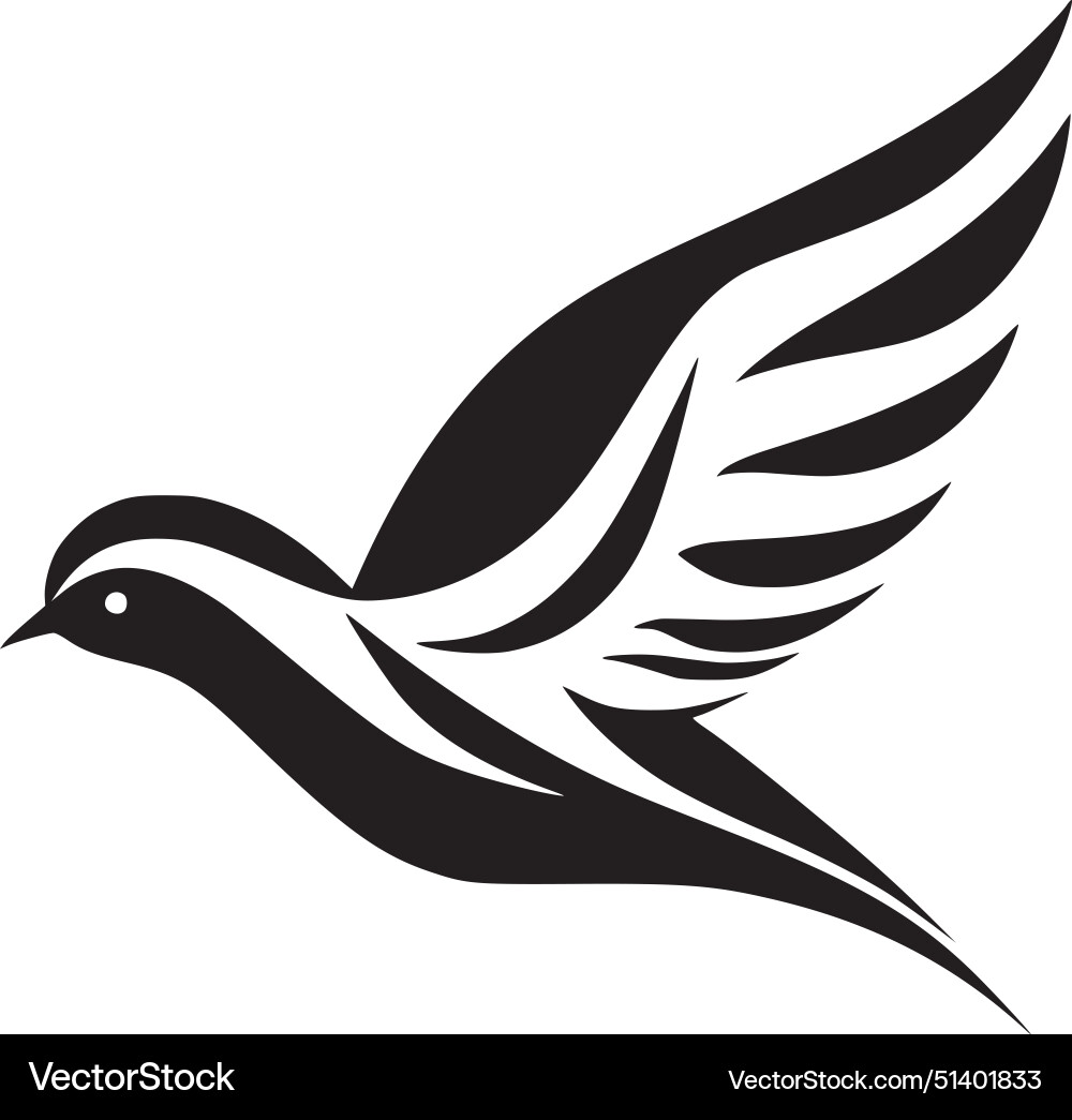 Dove - minimalistisches und flaches Logo Dove - minimalistisches und flaches Logo vektorbild