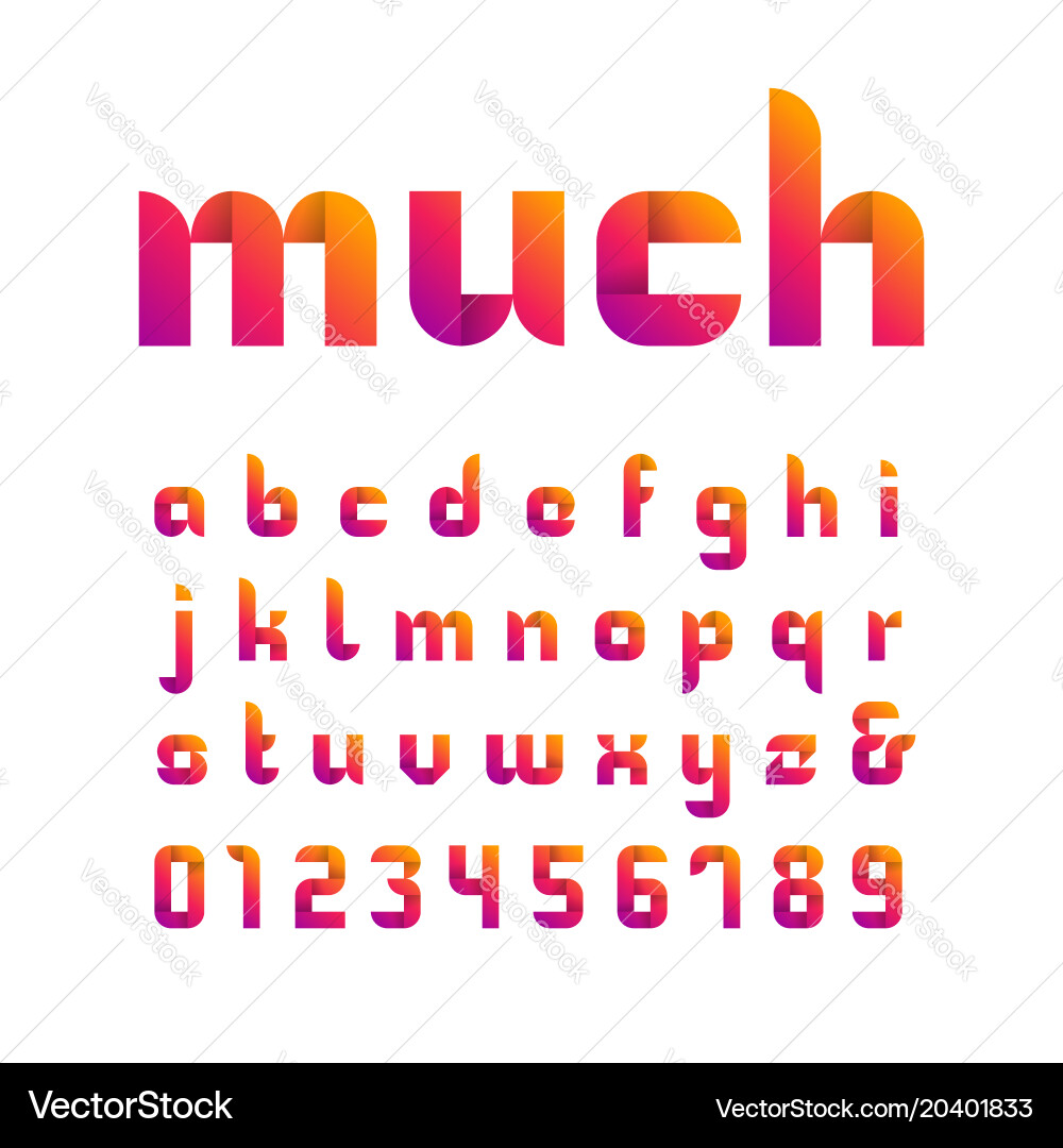 Elegant Ribbon Alphabet Font vector image