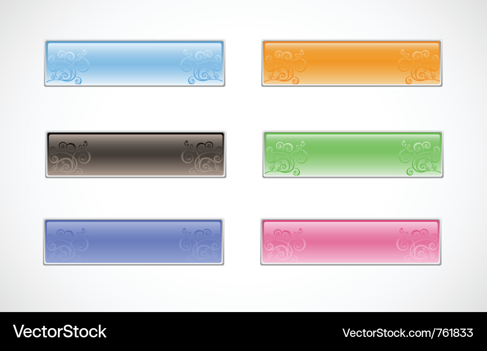 Glossy buttons Vector Image