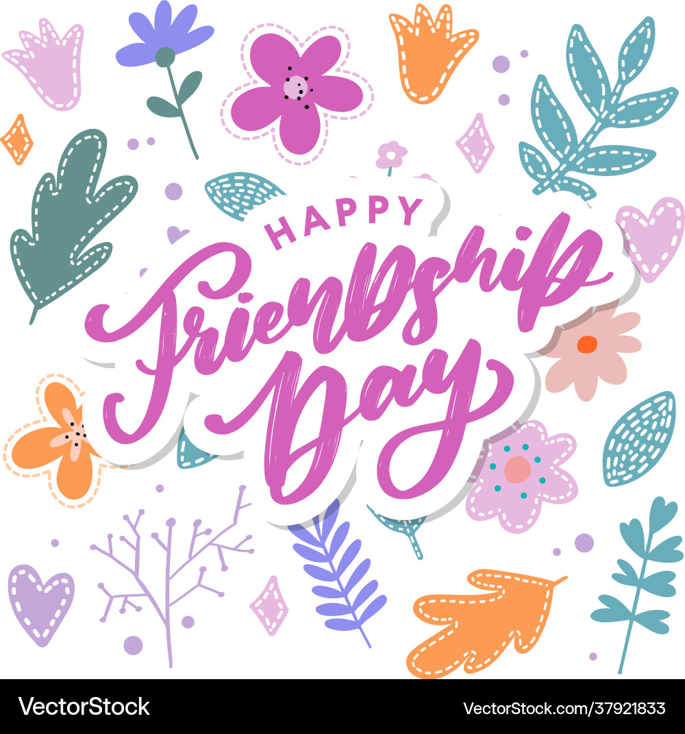 Happy friendship day greeting card for poster Happy friendship day greeting card for poster vector image