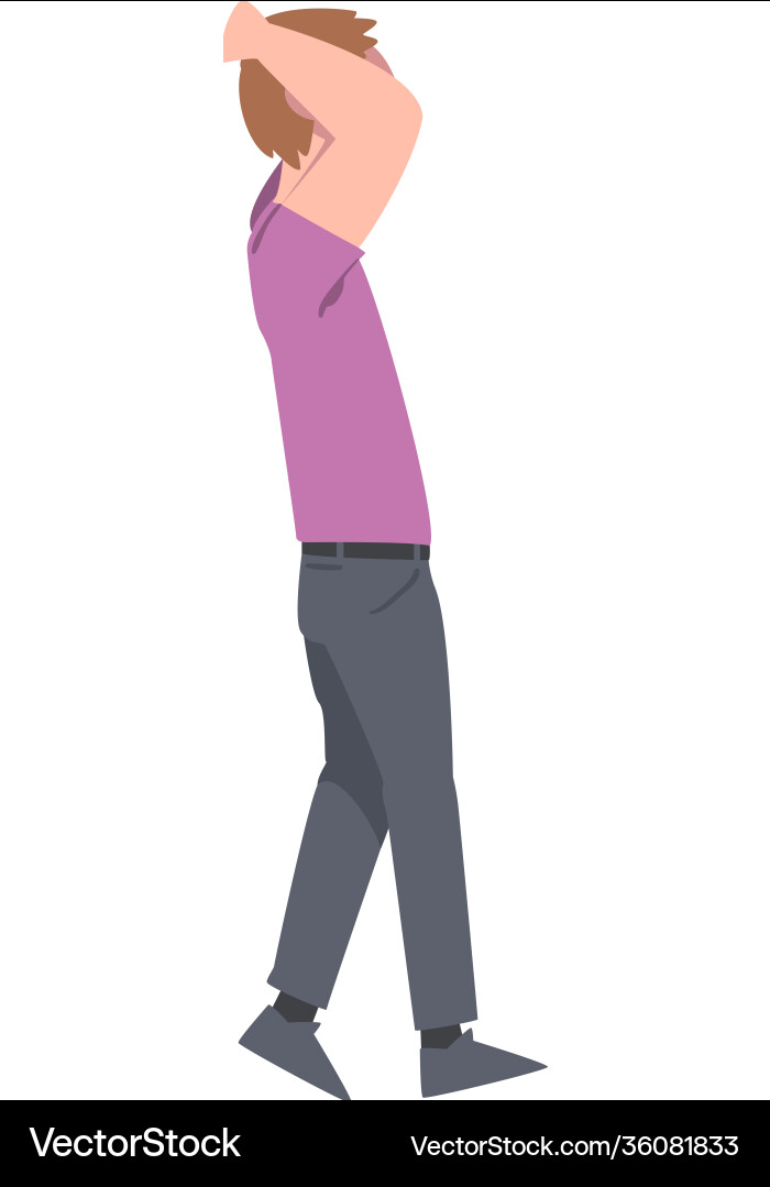 Man character going or walking taking steps Man character going or walking taking steps vector image