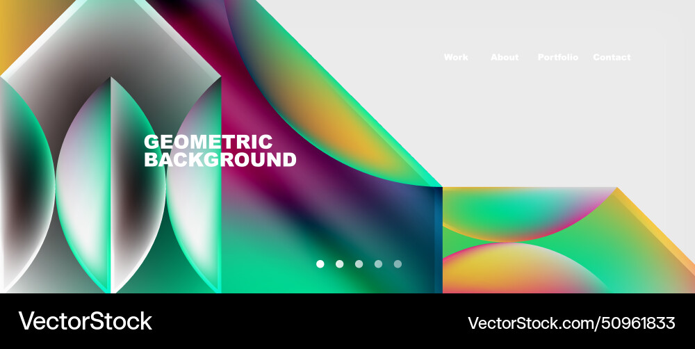 Minimal geometric web site page template design Minimal geometric web site page template design vector image