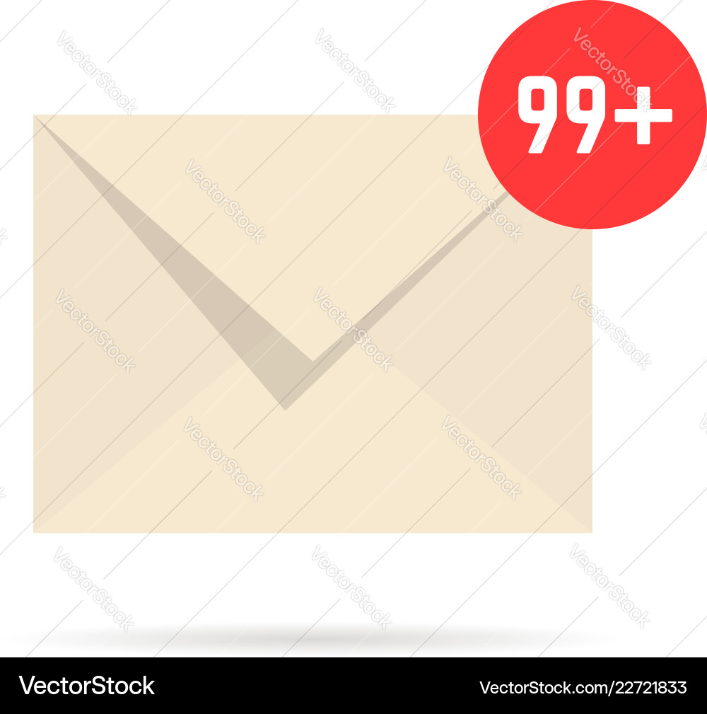 Notification email like overflowing mailbox Notification email like overflowing mailbox Vector Image