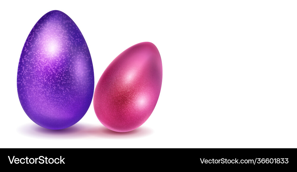 Realistic easter eggs Royalty Free Vector Image