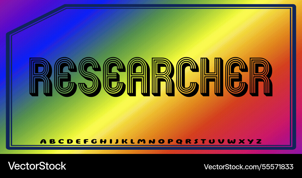 Text effects with editable colors and abstract Vector Image