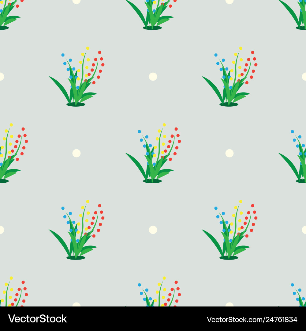 Abstract colored seamless pattern grass print Vector Image