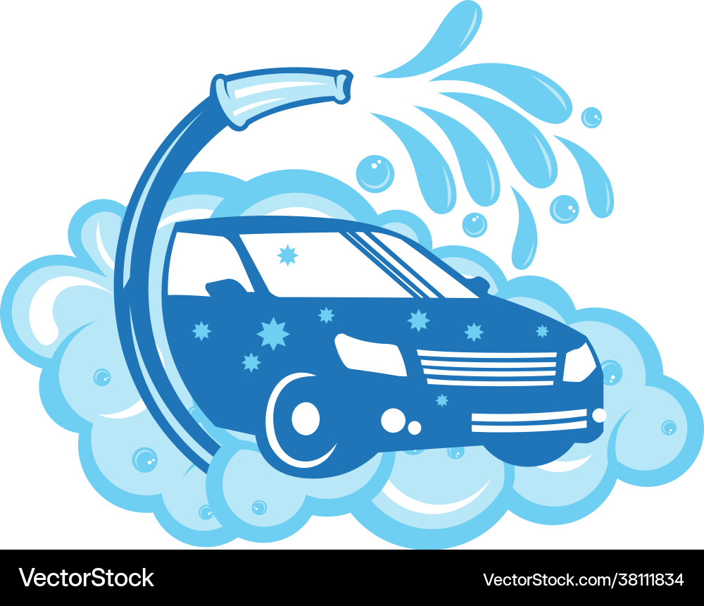 Autowaschservice Autowaschservice vektorbild