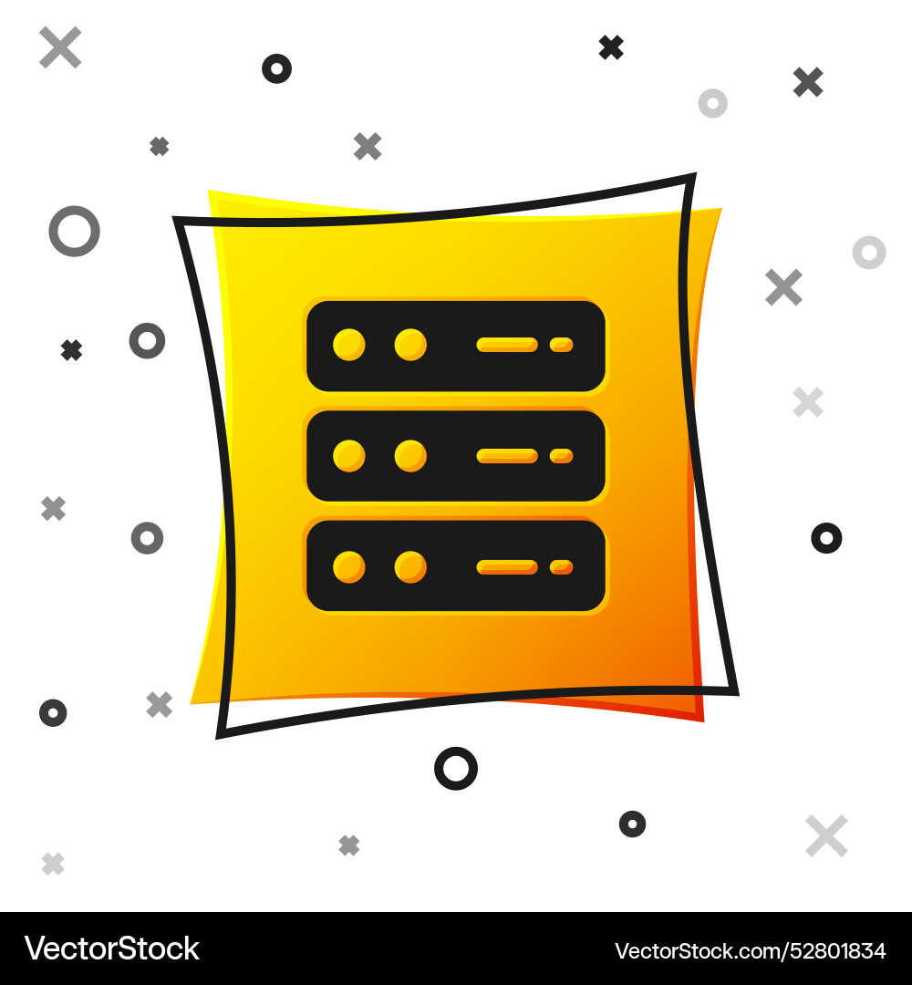 Black server data web hosting icon isolated Black server data web hosting icon isolated vector image