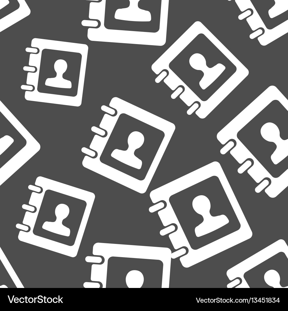 Contact Notebook Pattern vector image