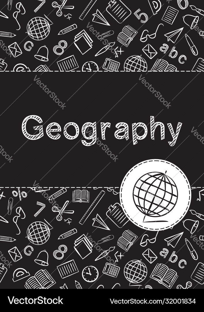 Cover for a school notebook or geography book Cover for a school notebook or geography book vector image