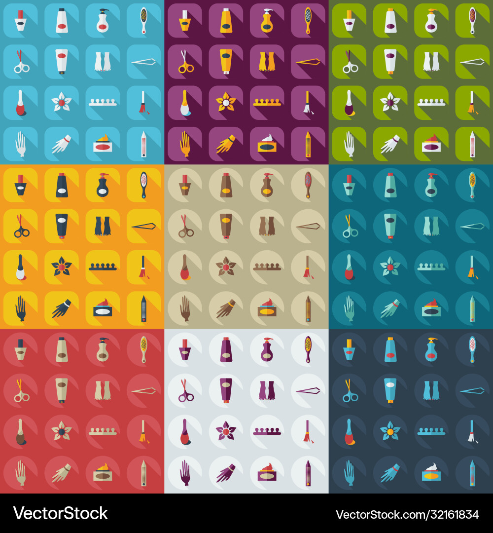 Flat concept set modern design with shadow Flat concept set modern design with shadow vector image