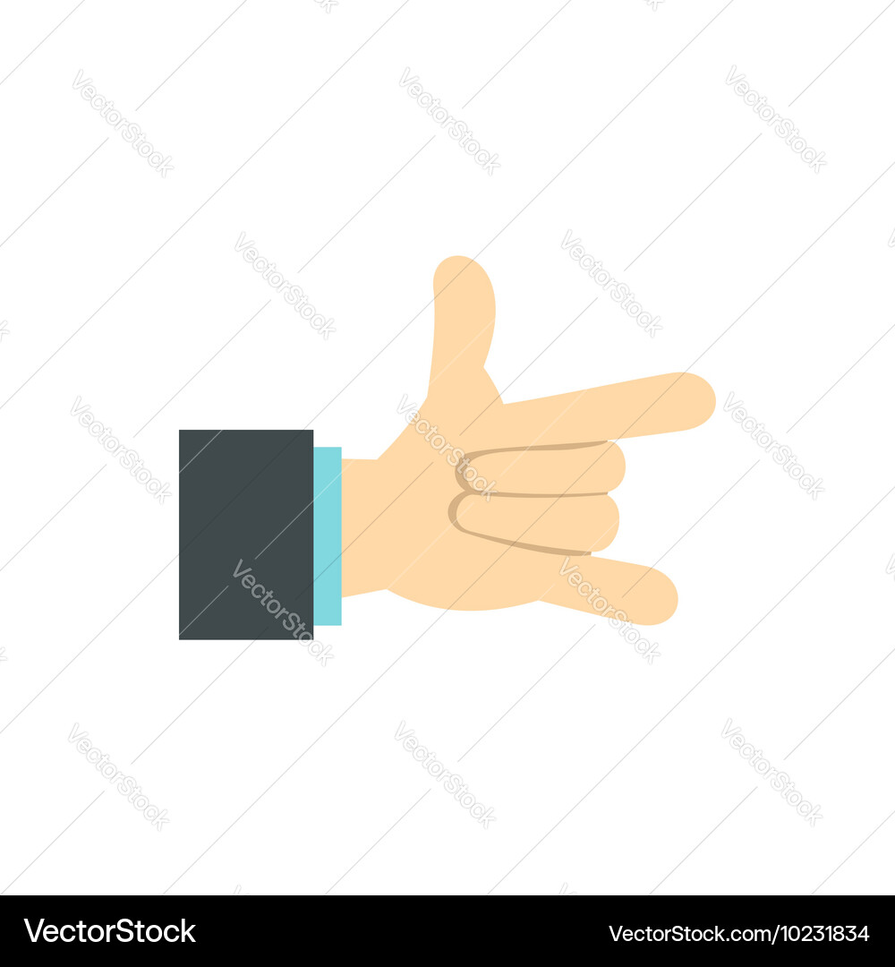 Gesture with index finger and little icon Vector Image