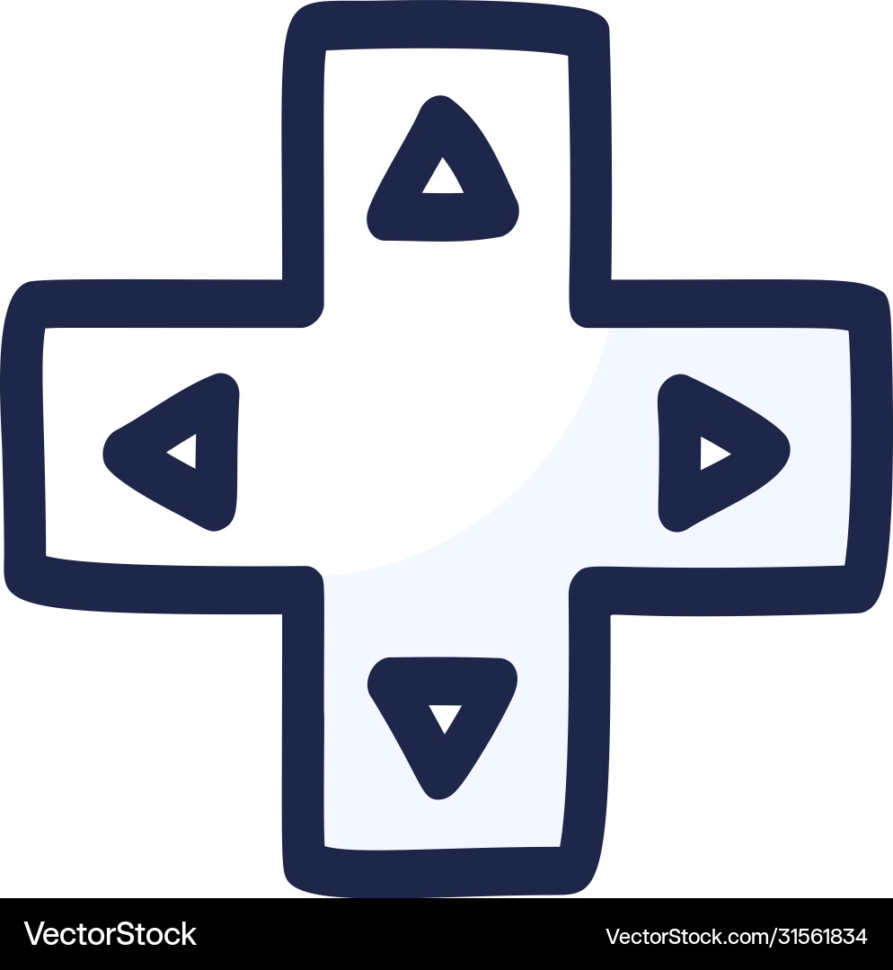 Joystick for video game arrow direction Joystick for video game arrow direction vector image
