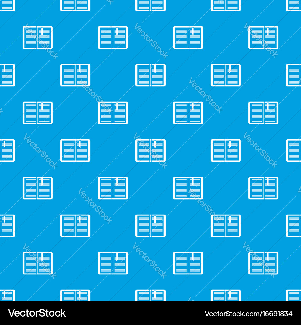 Open tutorial with bookmark pattern seamless blue Vector Image