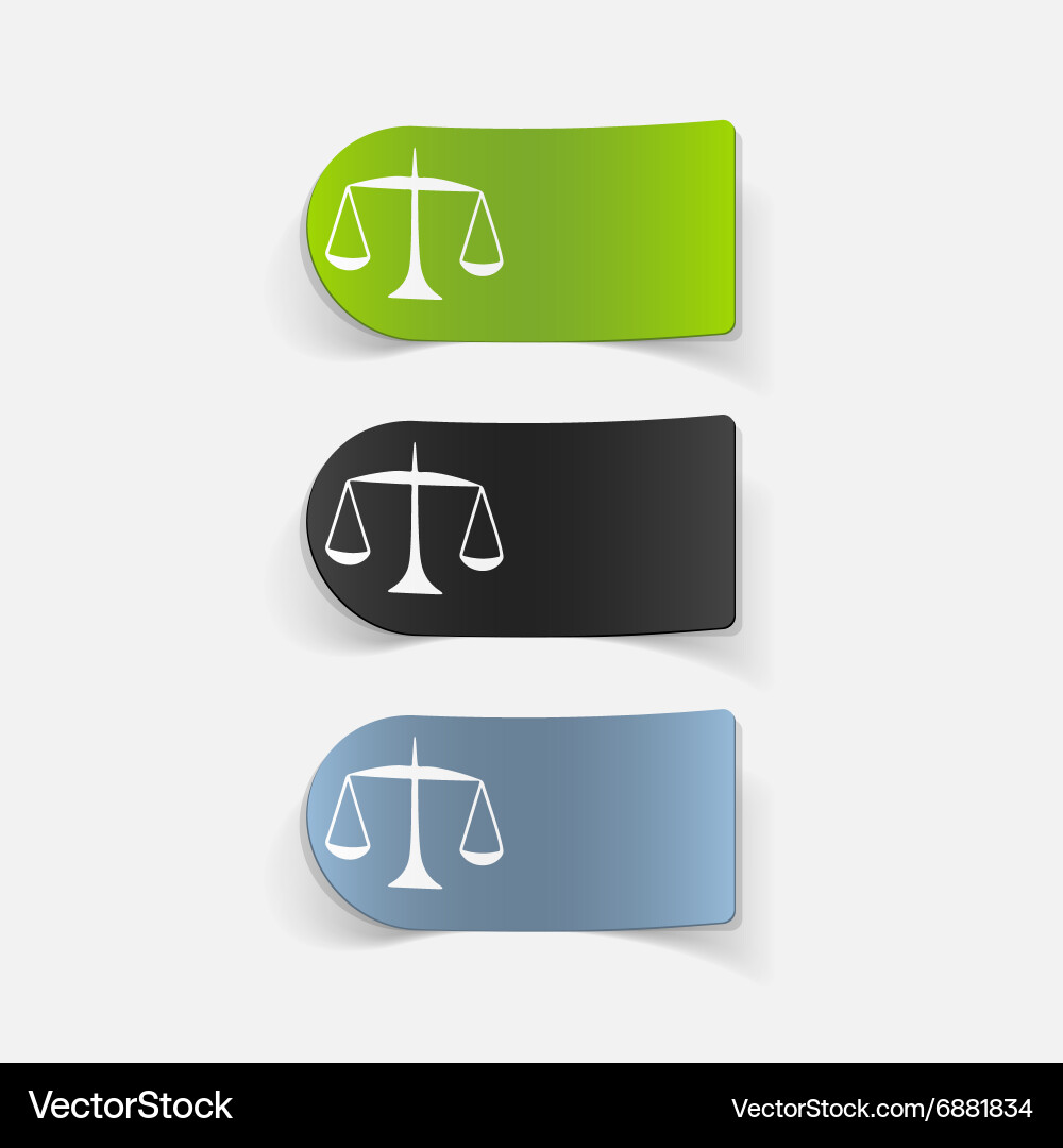 Realistic design element scales vector image