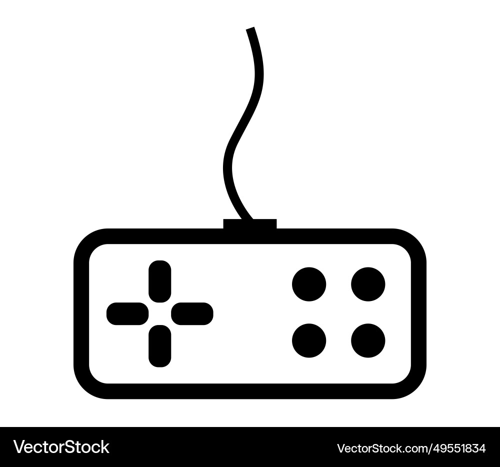 Rectangle gamepad icon vector image