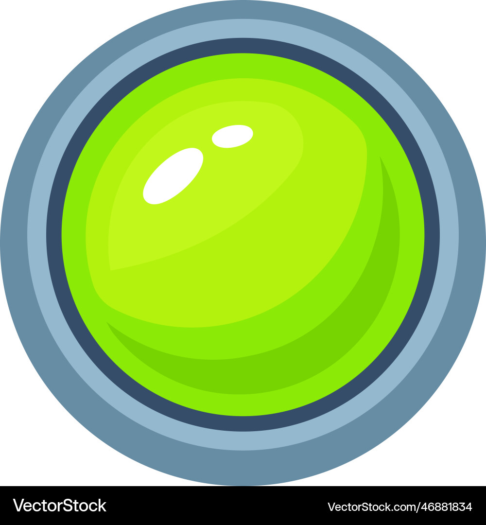 Round game button vector image