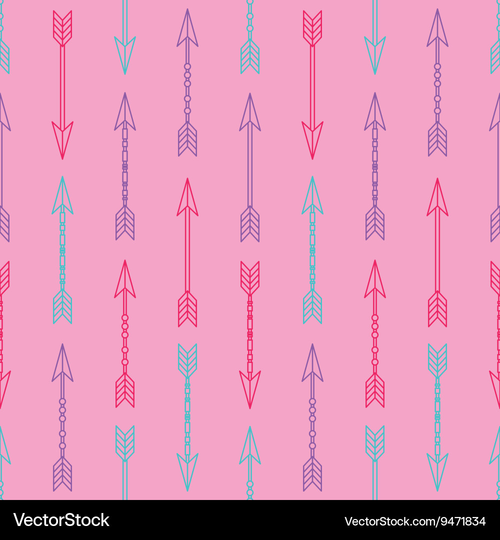 Seamless colorful pattern with arrows Vector Image