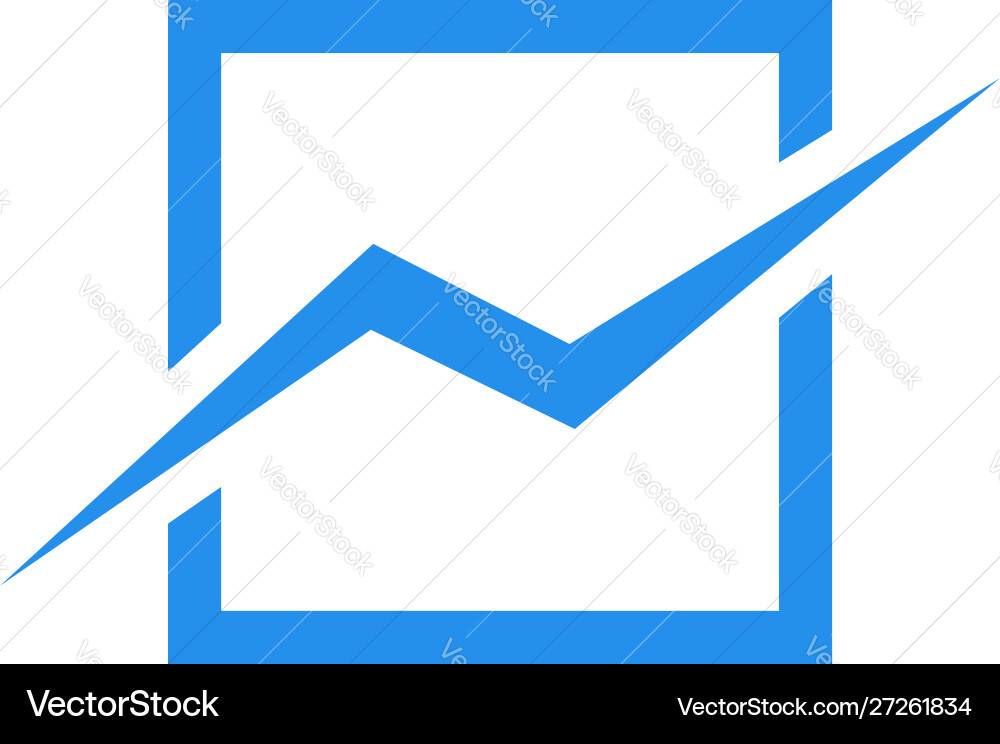 Symbol lightning and square frame isolated Vector Image