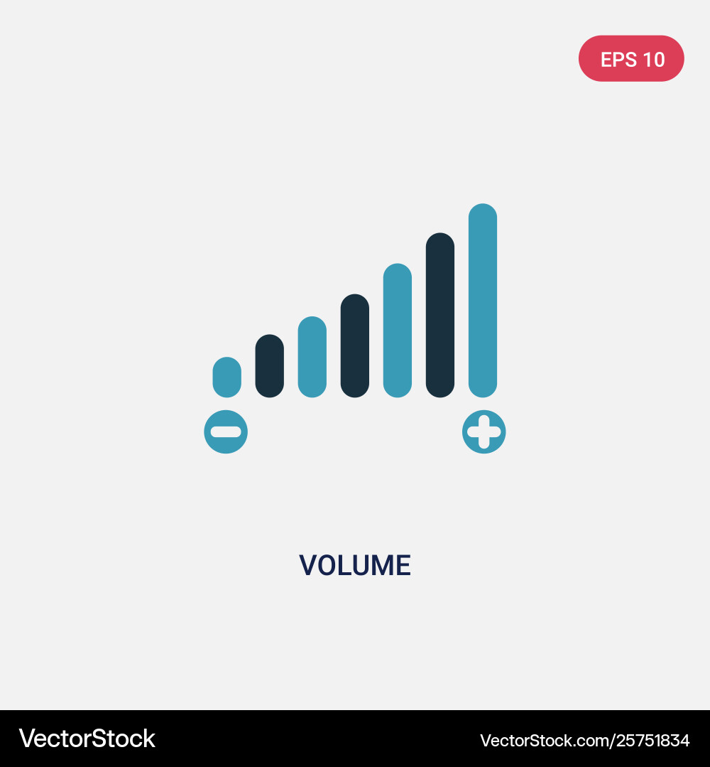 Two color volume icon from user interface concept Two color volume icon from user interface concept vector image