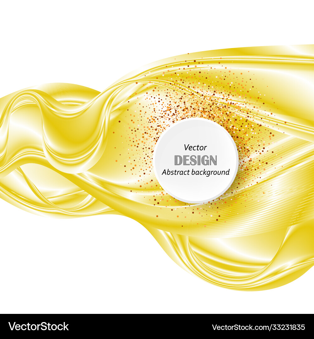 Abstract yellow color wave design element Abstract yellow color wave design element vector image