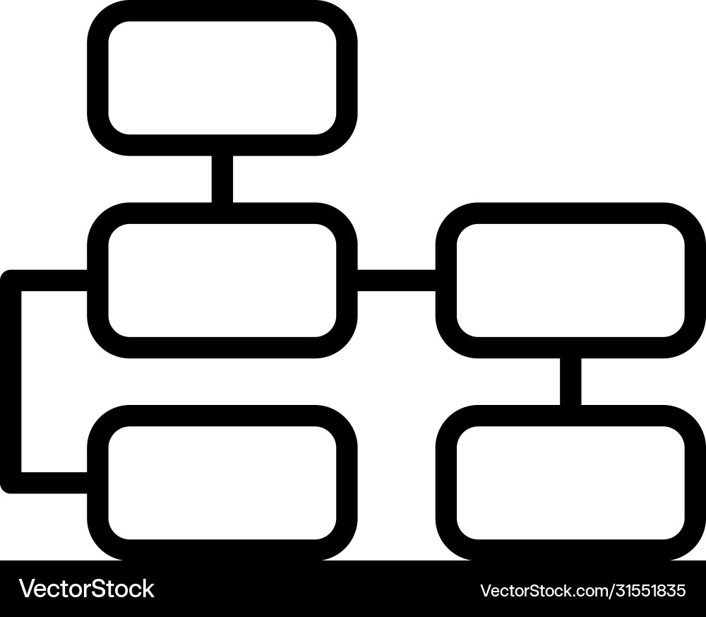 Algorithm line icon Algorithm line icon vector image