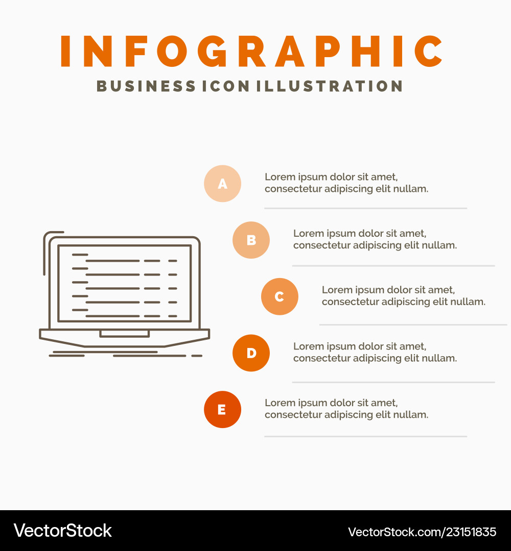 Api app coding developer laptop infographics Vector Image