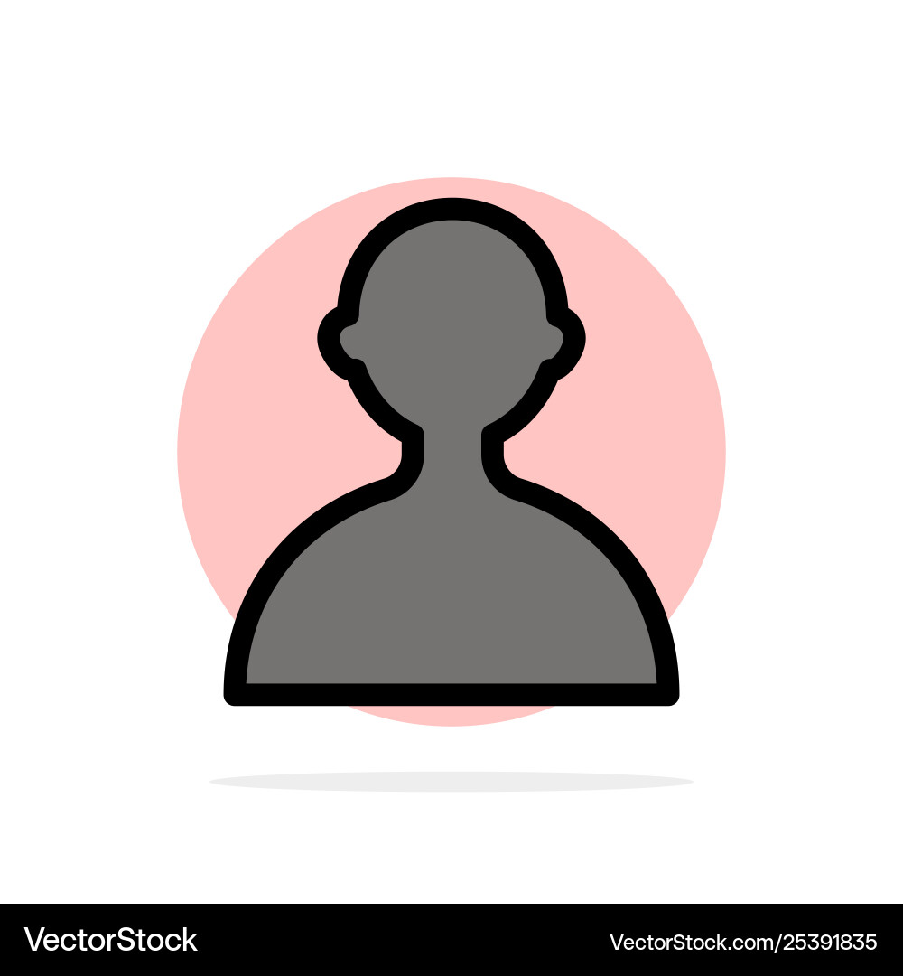 Avatar user basic abstract circle background flat Vector Image