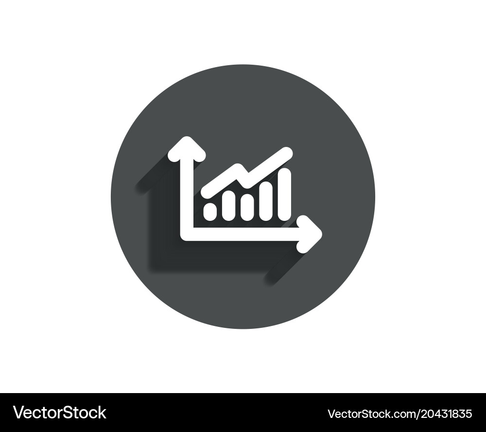 Chart simple icon report graph sign Vector Image