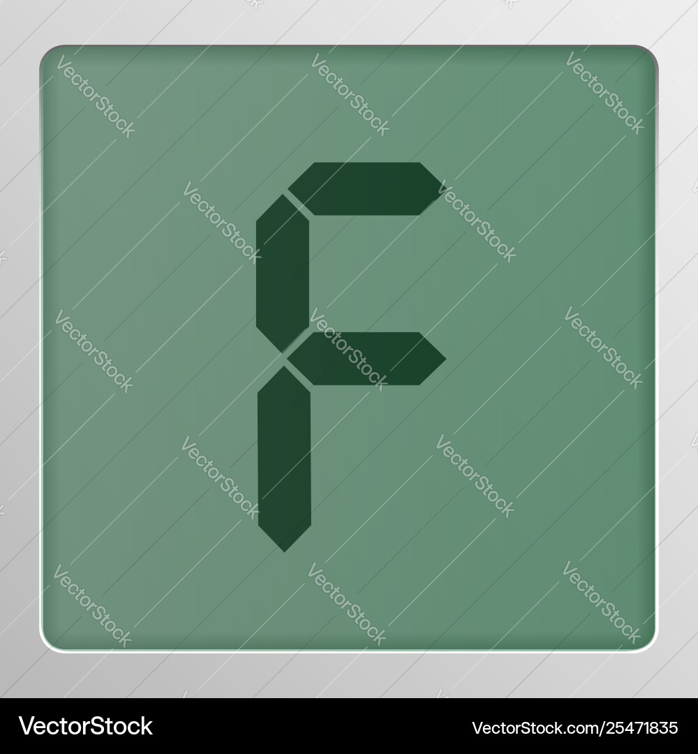 Digital character set typeface on a screen Digital character set typeface on a screen vector image